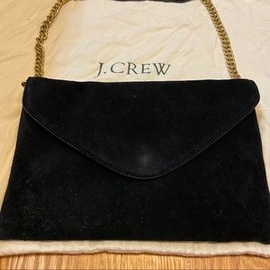 J. Crew Invitation Clutch in Black Suede (Used)